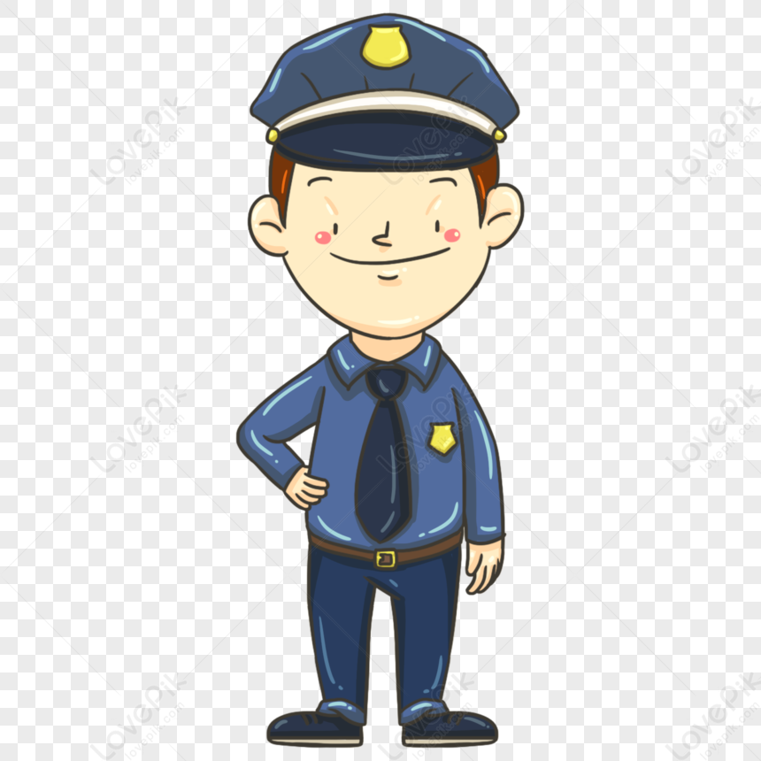 Lovely Peoples Police, Cartoon Police, Illustration Vector, Cartoon ...