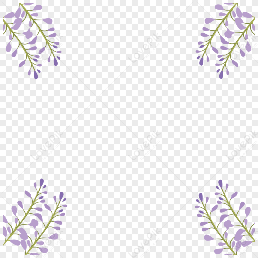 Frontera De Flor Morada PNG Imágenes Gratis - Lovepik