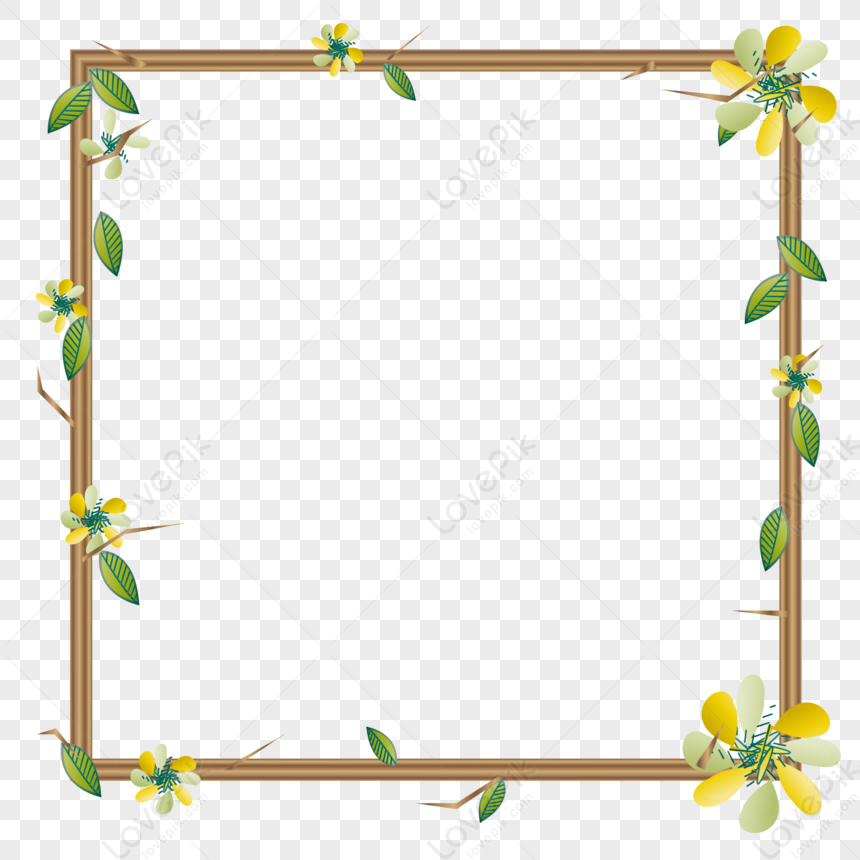 Simple Plant Border, Simple Border, Simplicity, Leaves PNG Image Free ...