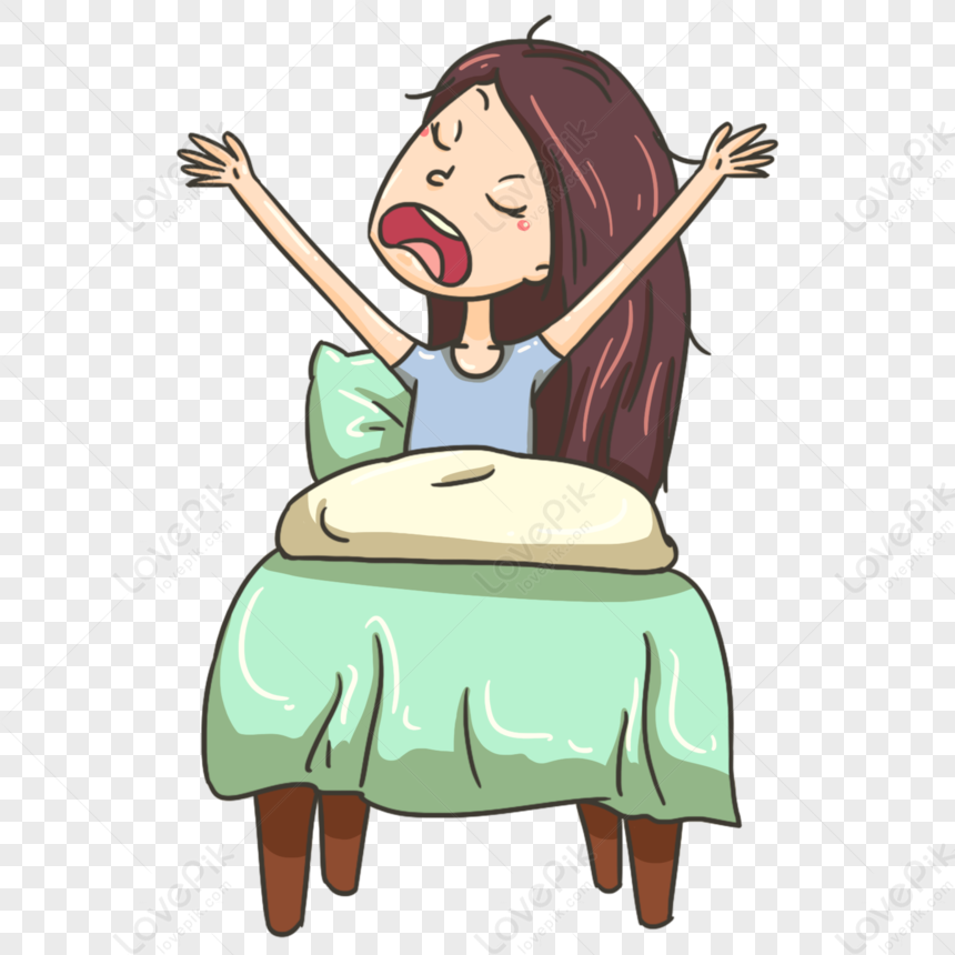 Sitting On The Bed And Stretching PNG Transparent Background And ...