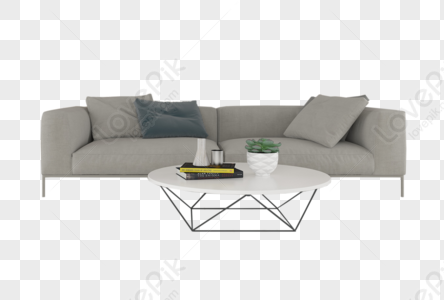 Cartoon Hand Drawn Sofa And Table Design With Commercial Element Png 