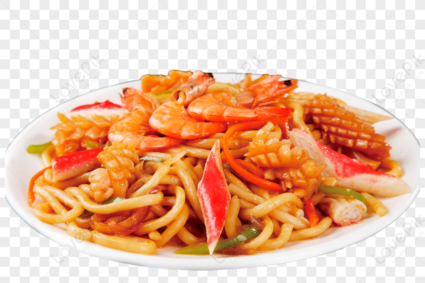 Tallarines Fritos Del Udon De Los Mariscos Del Estilo Japonés PNG Imágenes  Gratis - Lovepik