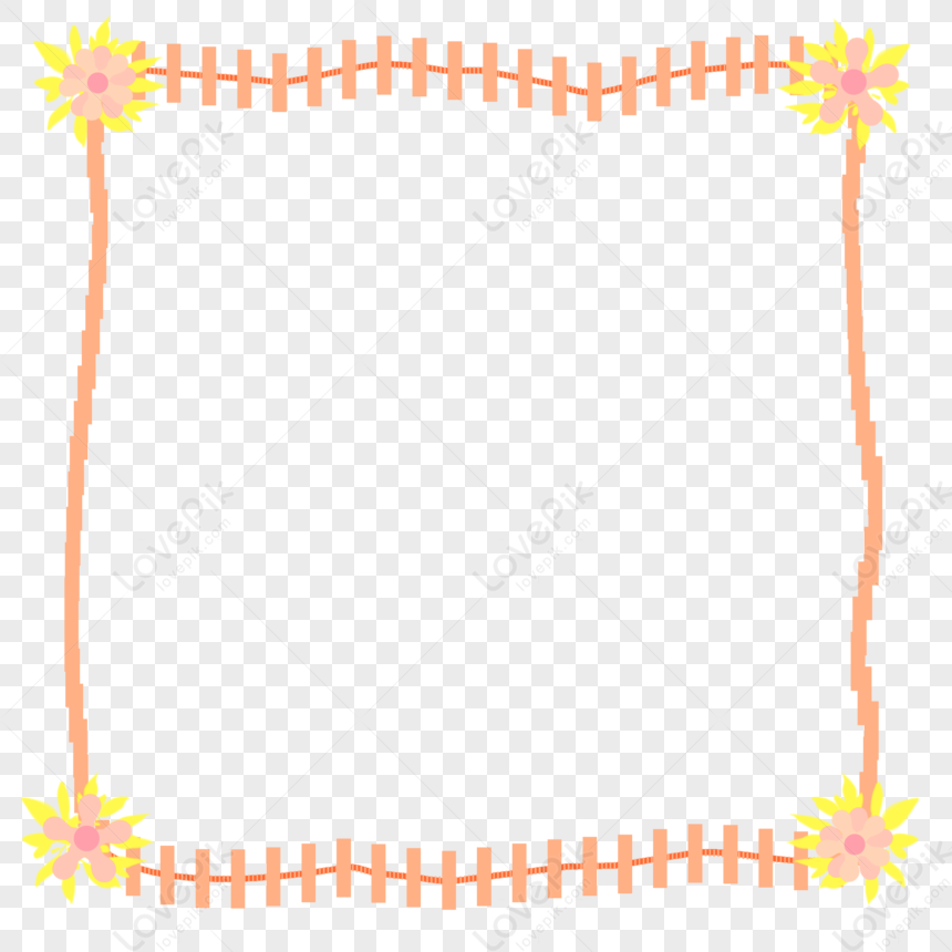 Yellow Hand Painted Flower Border Free Png And Clipart Image For Free 