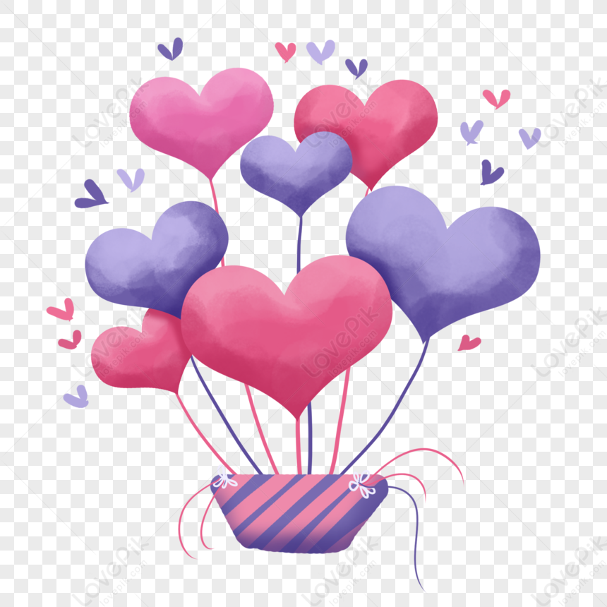 A Purple Red Balloon Of Love PNG Picture And Clipart Image For Free ...