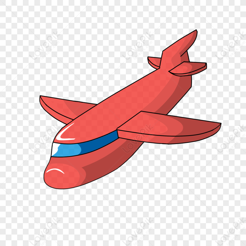 Aircraft, Cartoon Red, Cartoon Vector, Red Vector PNG Free Download And ...