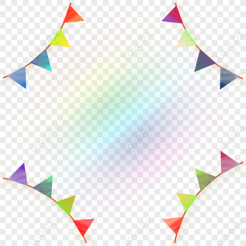 Bunting Colorful Rainbow Light White Colorful Light Free PNG And Clipart Image For Free