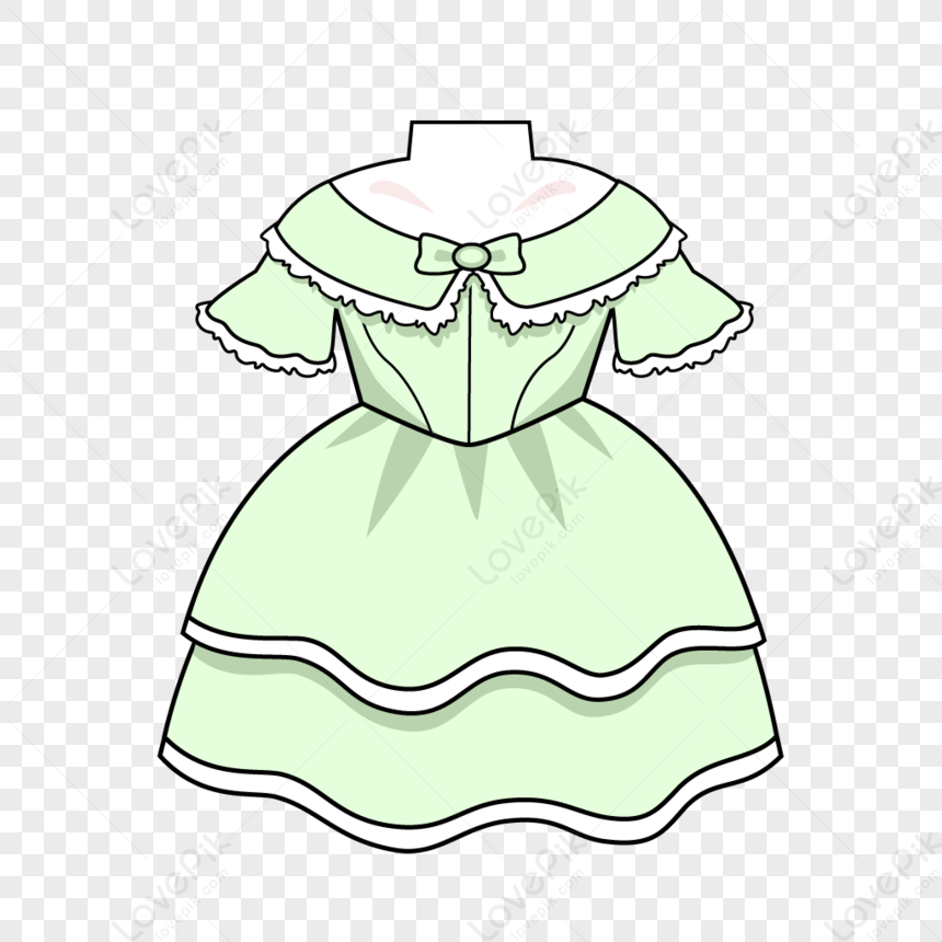 Green Lolita Style Cute Skirt PNG Free Download And Clipart Image ...
