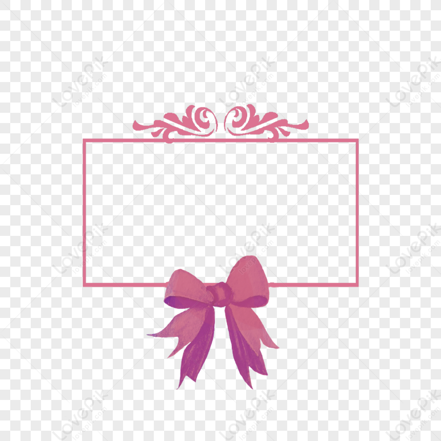 Pink Border Pink Ribbon Bow Pink Pink Purple Png Picture And Clipart