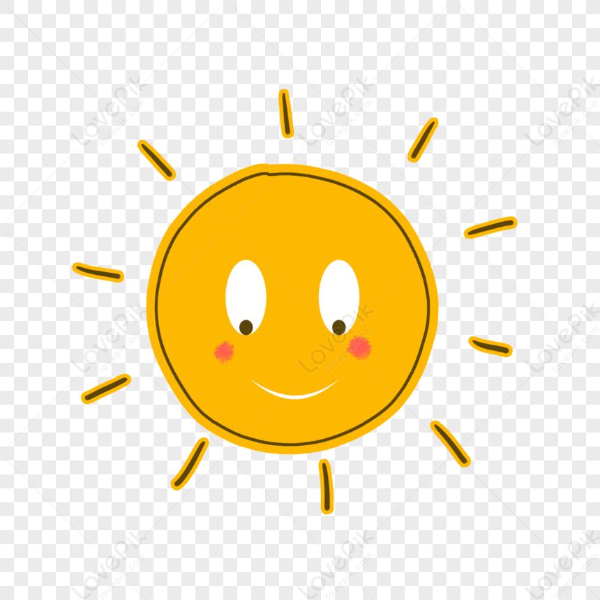 Sun Expression Hand Drawn, Shadow Sun, Cartoon Sun, Light Sun PNG ...