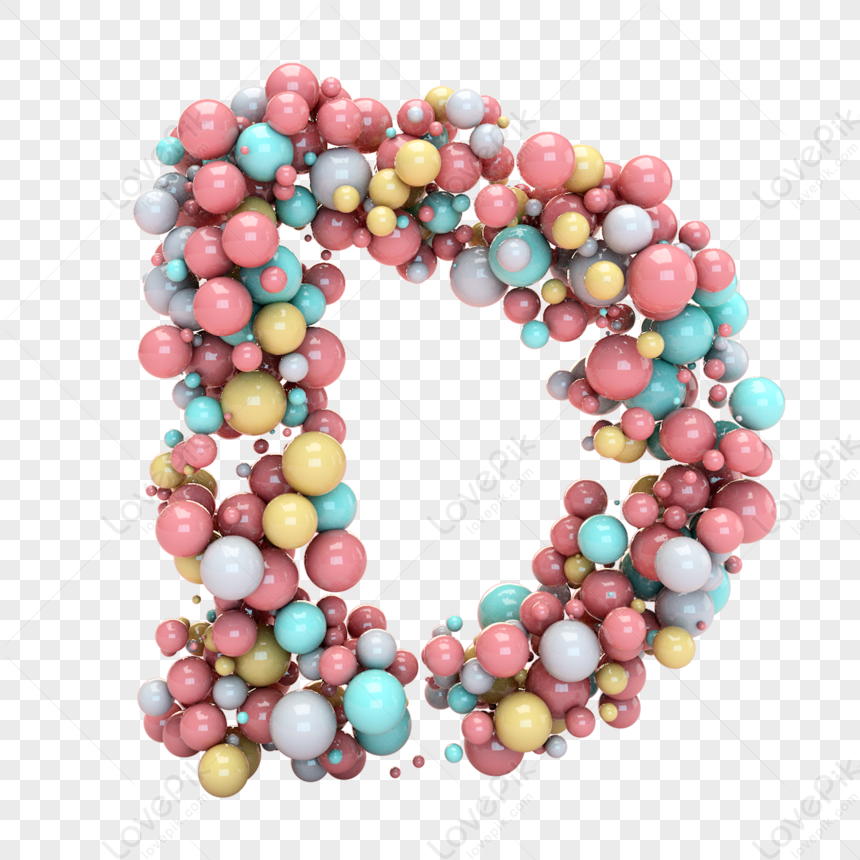 The Colour Balloon Forms The Letter D, Coloured Balloons, Letter D ...