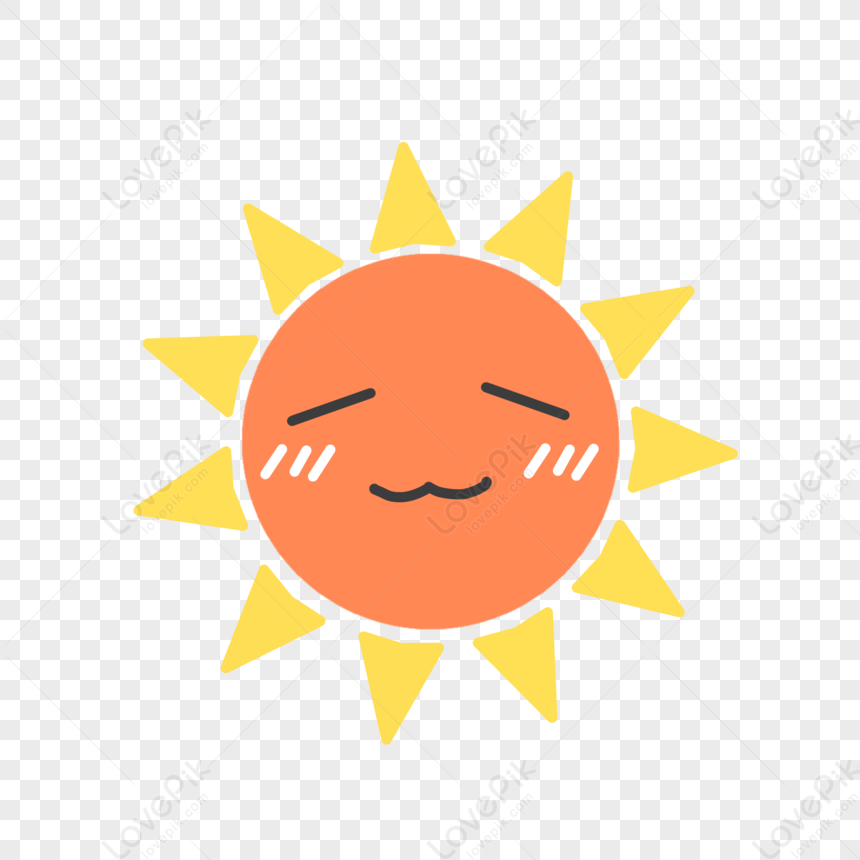 The Early Summer Sun, Red Sun, Cute Sun, Sun Vector PNG Transparent ...