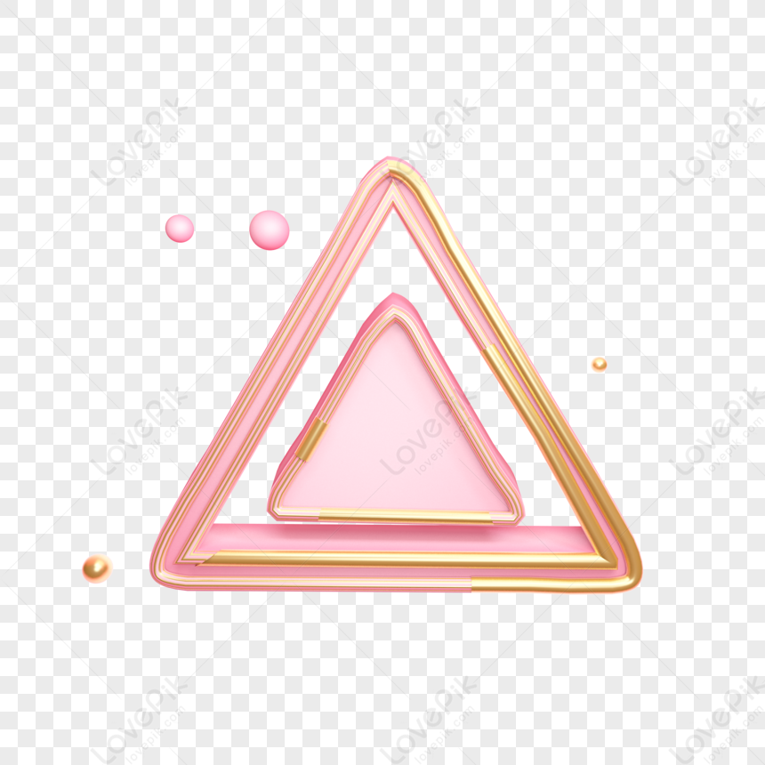 Three Dimensional Pink Triangle PNG Transparent Image And Clipart Image ...