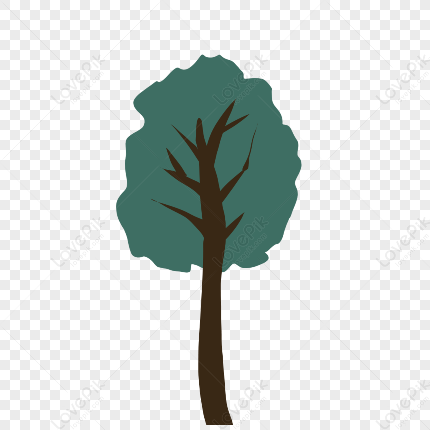 Tree Silhouette, Tree White, Flat Tree, Tree Vector PNG Picture And ...