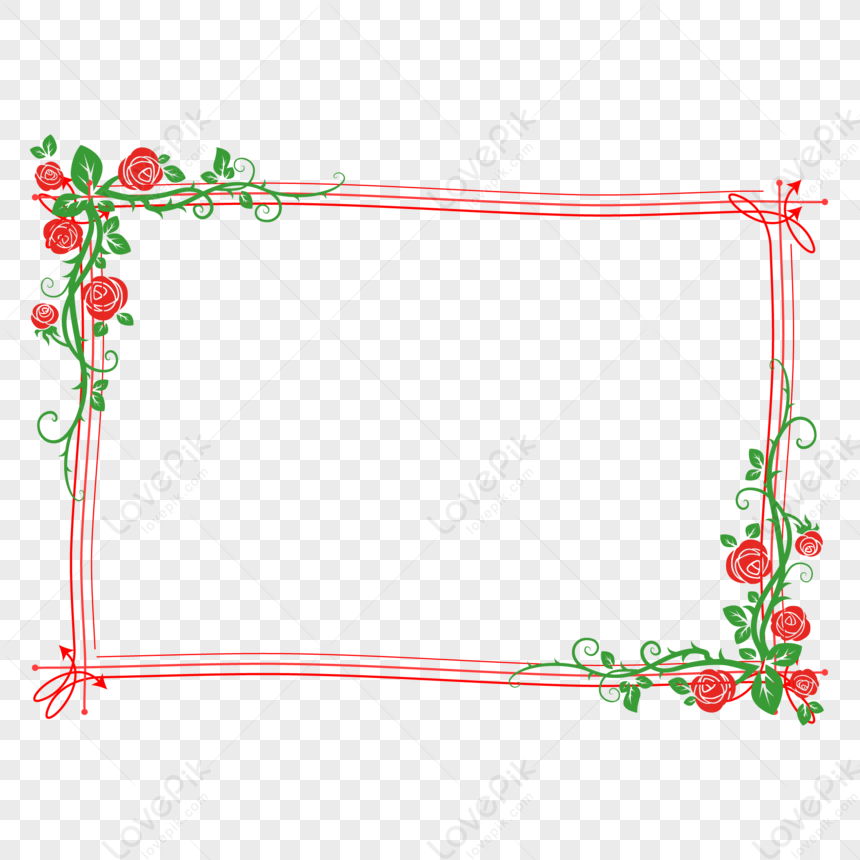 red roses border clipart