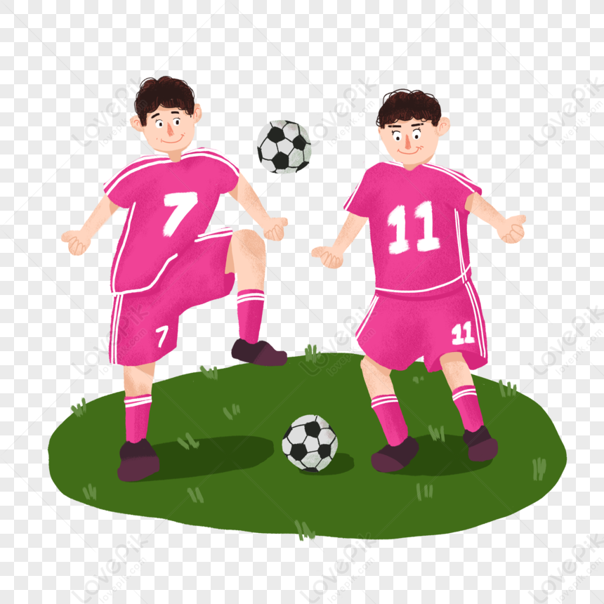 Boys Playing Football, Girl Pink, Dark Girl, Cartoon Girl PNG ...