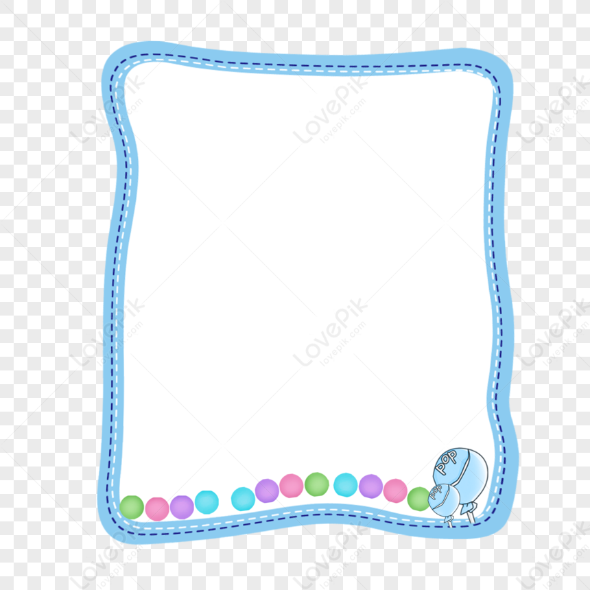 Cartoon Border, Cartoon Frame, Baby Cartoon, Blue Cartoon PNG Picture ...