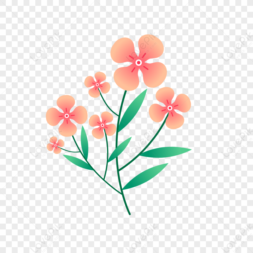 Pink Flower Vector Element Light Vector Flowers Vector Red Vector