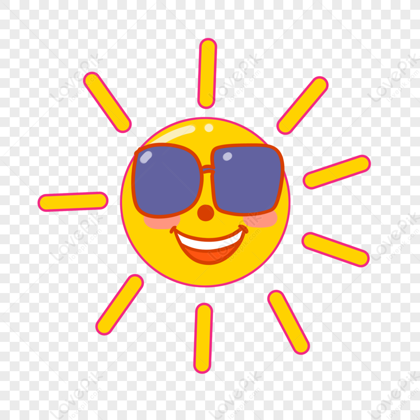 Funny Sun with sunglasses icon in flat style isolated on white background.  Smiling cartoon sun. Vector illustration. 9328418 Vector Art at Vecteezy