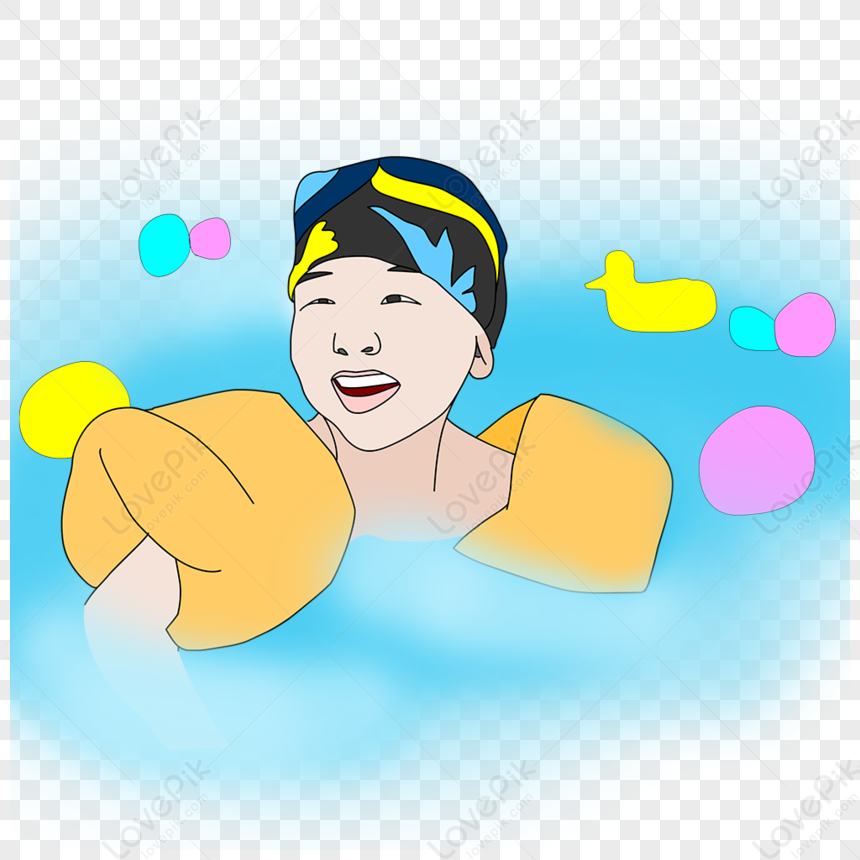 Swim, Cartoon Pool, Blue Pool, Cartoon Yellow PNG Transparent Image And ...