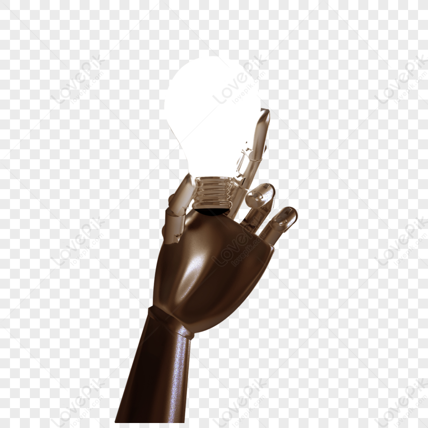 Tech Hand Holding A Light Bulb, Light Vector, Hand Vector, Bulb Vector ...