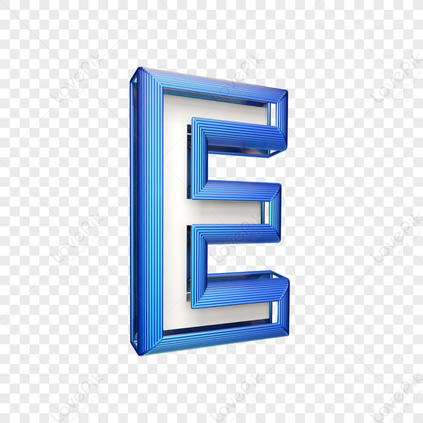 Three-dimensional Blue Border Letters, Stereo, Blue, Border PNG ...