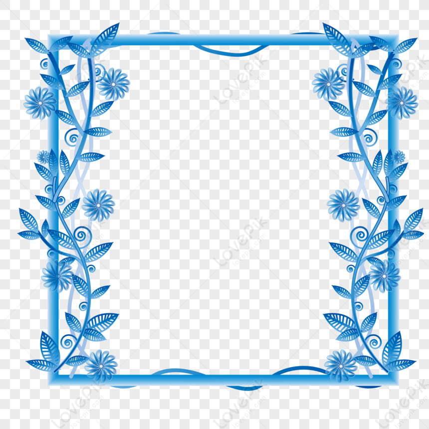 Winter Cold Toned Tree Vine Border Vector PNG Hd Transparent Image And ...