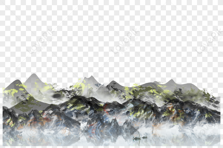 Chinese Ink Wash Painting Nature Image, Mountain Painting, Abstract ...