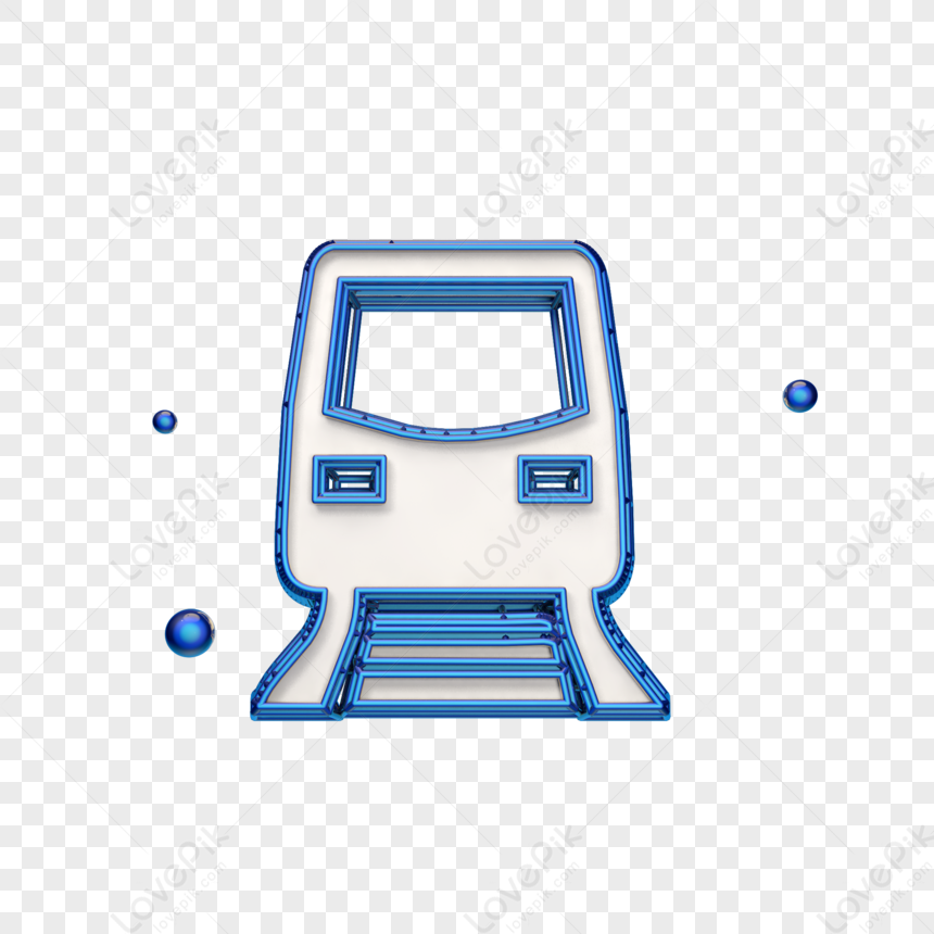 Creative Blue Train Icon PNG Transparent Image And Clipart Image For ...