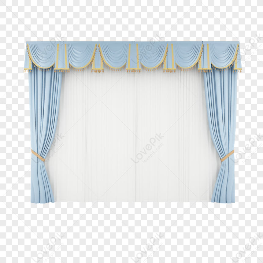 Curtain, Curtain White, Blue Curtain, Indoor Curtains Free PNG And ...