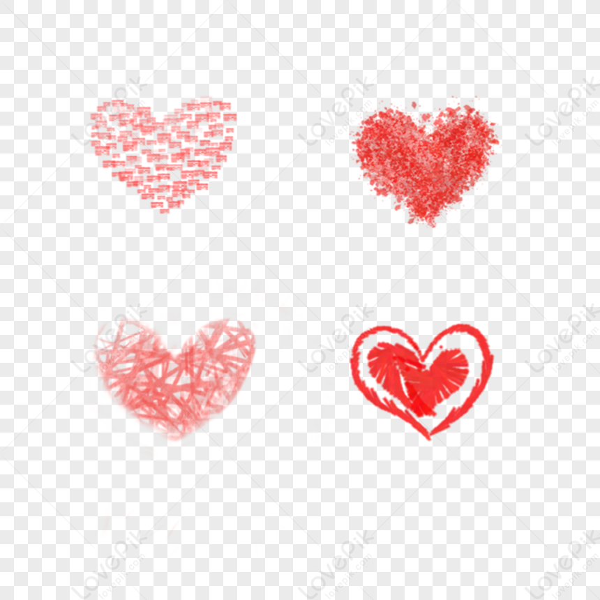 Hand Drawn Heart Shaped PNG Transparent Images Free Download, Vector Files