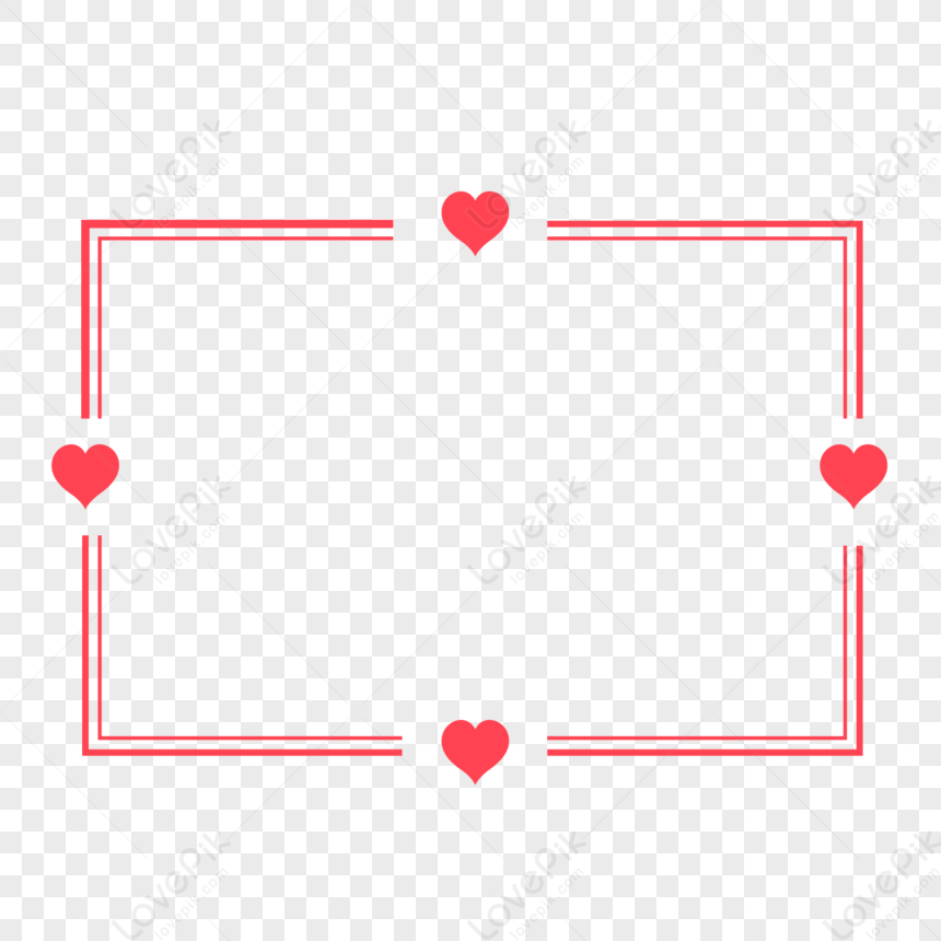 Love square. Square PNG.