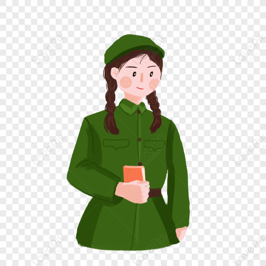 Revolutionary Girl, Girl Green, Chinese Girl, Girl Vector PNG ...