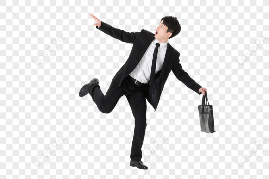 Business Man Exaggerated Running, Briefcase Man, Business Suit, Running ...