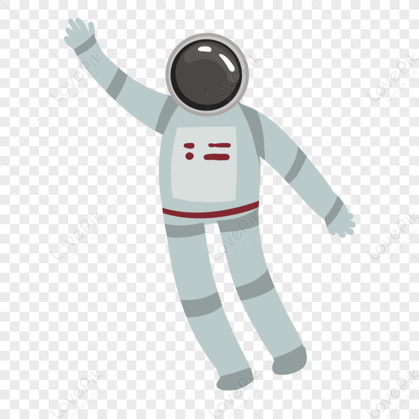 Cartoon Hand Drawn Astronaut Greeting In Space PNG Transparent And Clipart  Image For Free Download - Lovepik | 401223816