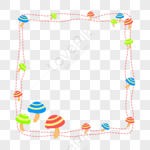 Cartoon Mushroom Border PNG Images With Transparent Background | Free ...