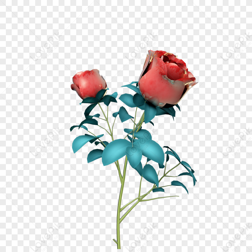 Dos Rosas Rojas Creativas PNG Imágenes Gratis - Lovepik