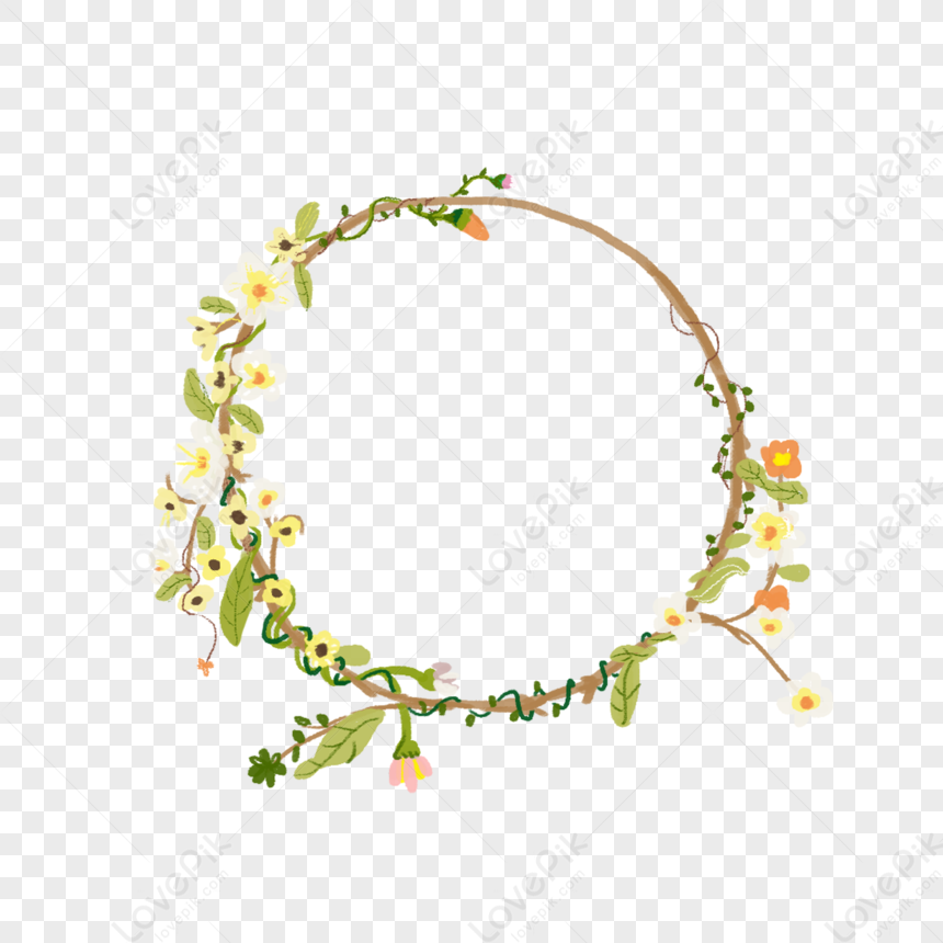 Cute Yellow And White Flower Garland PNG White Transparent And Clipart ...