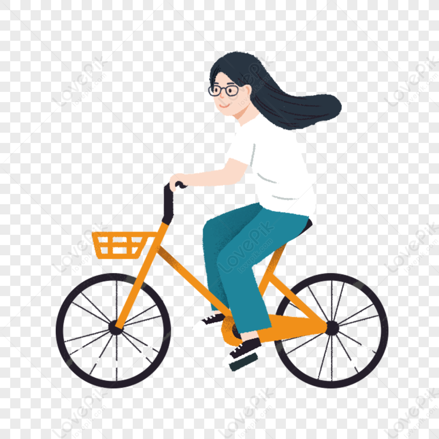 Girl On A Bike Trip PNG Image Free Download And Clipart Image For Free ...