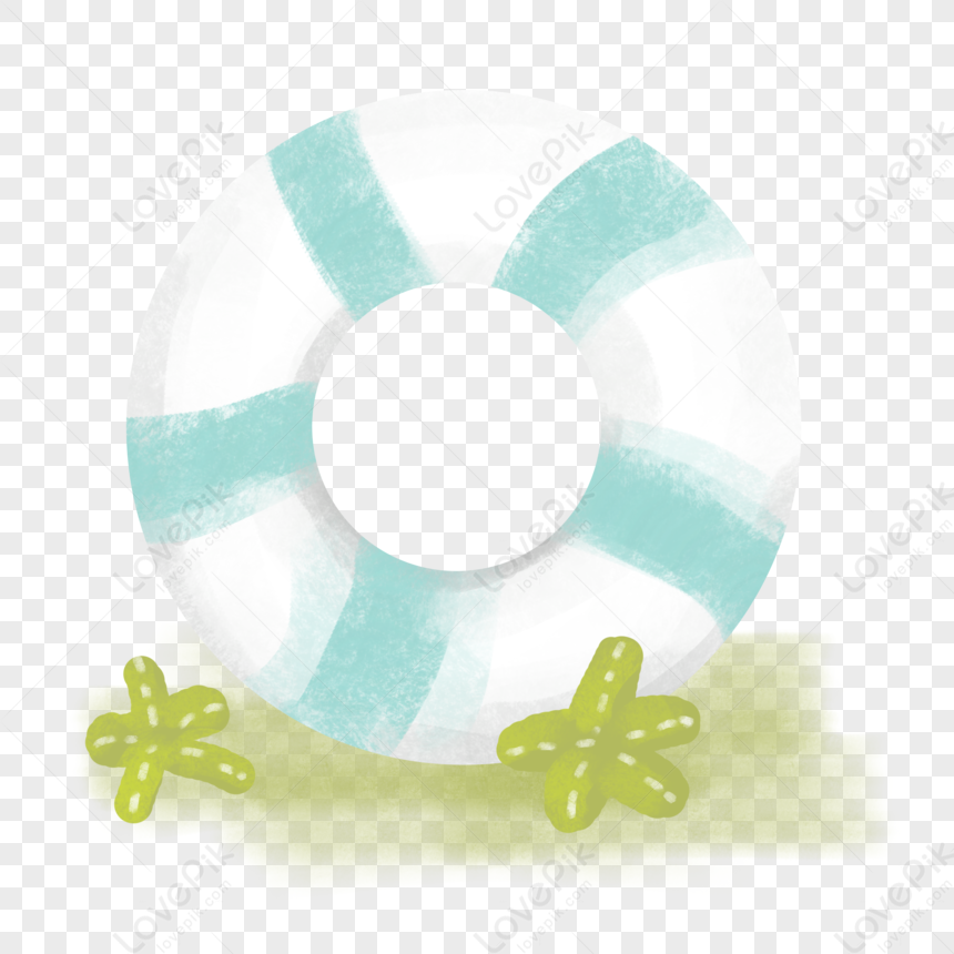 Hand Painted Summer Swimming Png Free Material PNG White Transparent ...