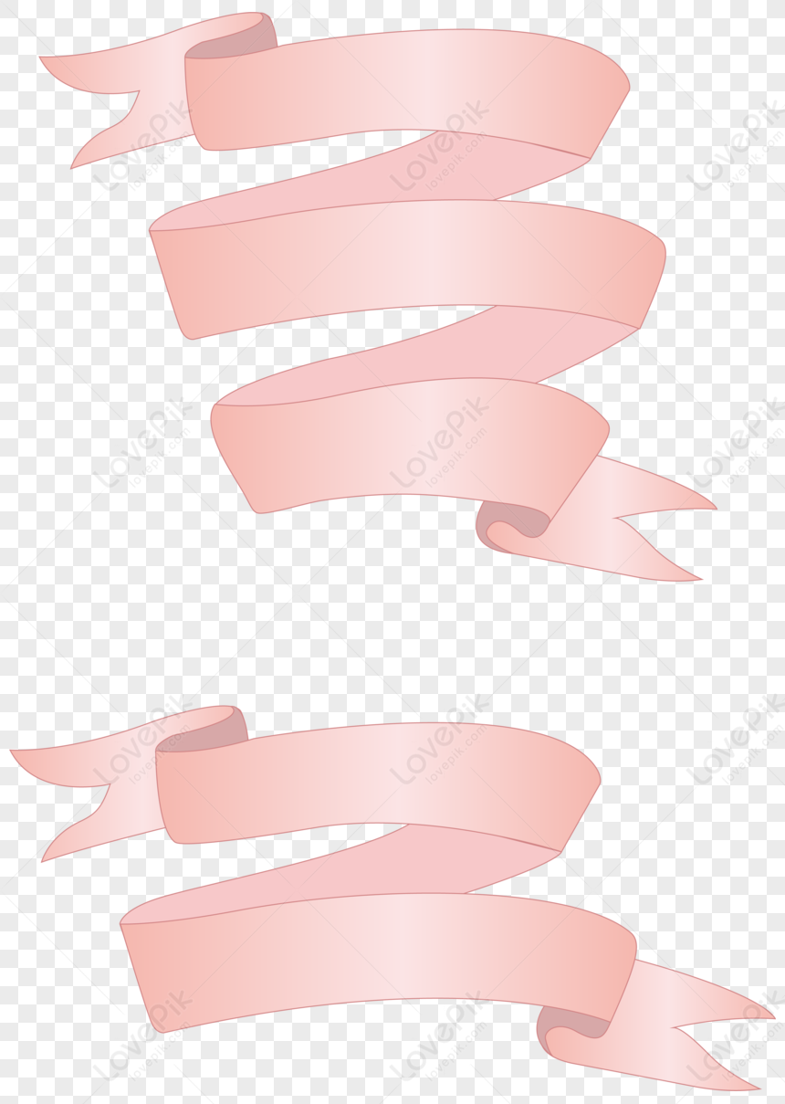 Pink Streamers, Pink Ribbons, Pink Shading, Material PNG Image And ...