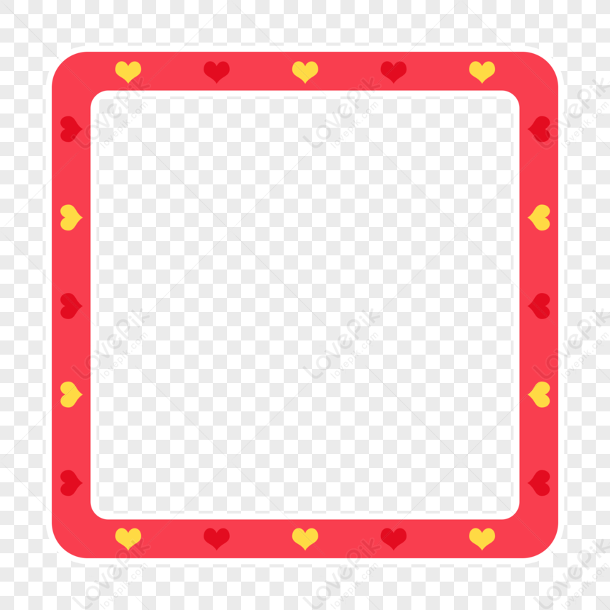 Red Love Border PNG Transparent And Clipart Image For Free Download ...