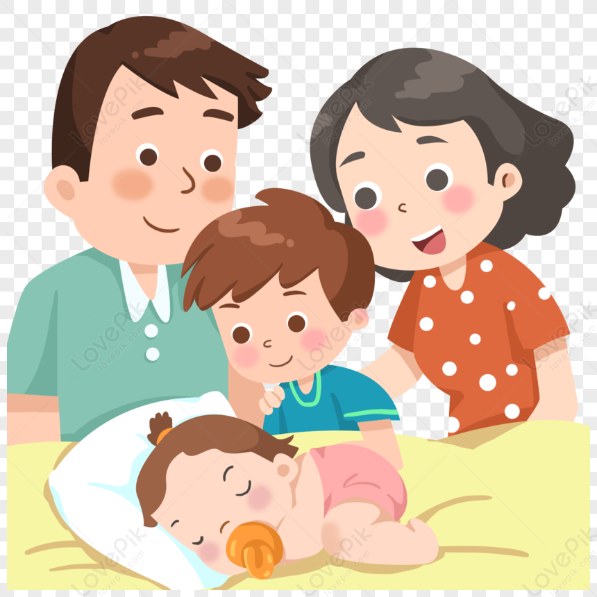 Second Child Happy Family, Family Father, Cartoon Family, Art Family ...