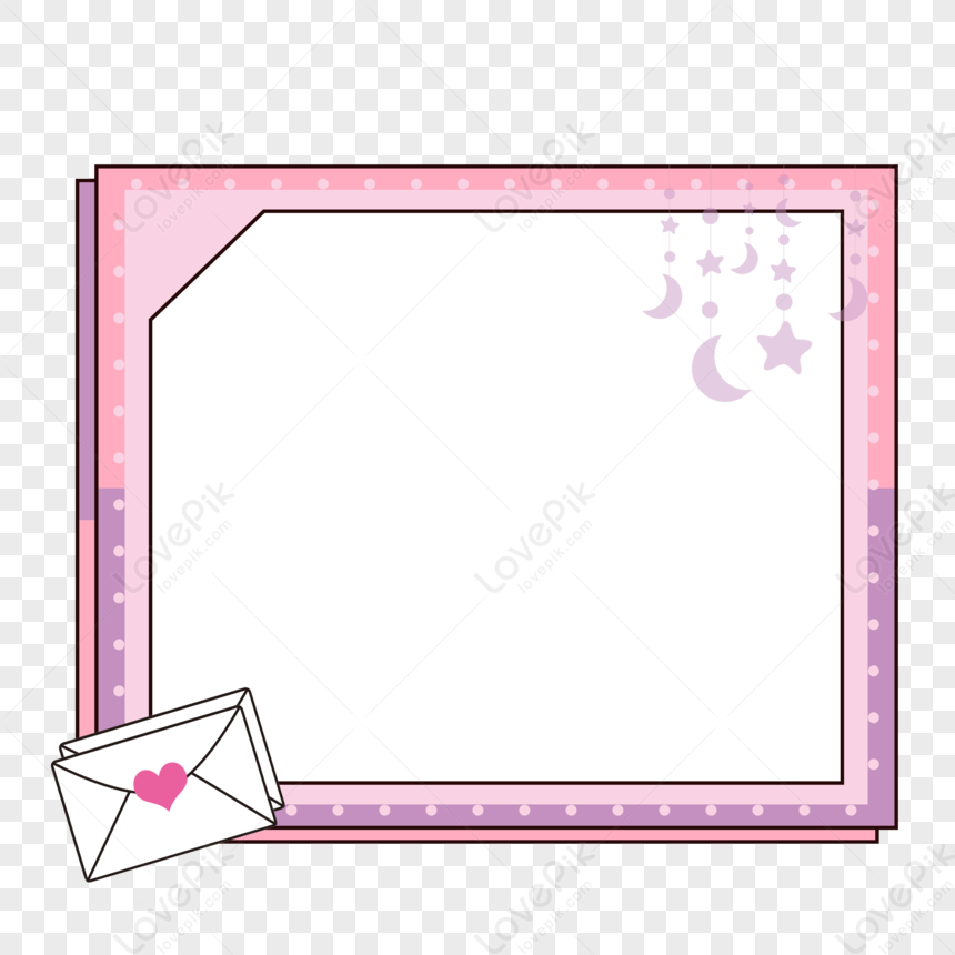 Simple Romantic Pink Border PNG Image Free Download And Clipart Image ...