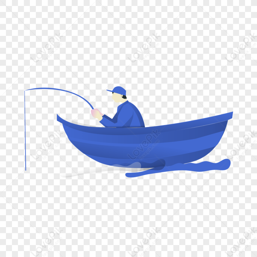 Sitting On The Boat Fishing PNG Picture And Clipart Image For Free ...