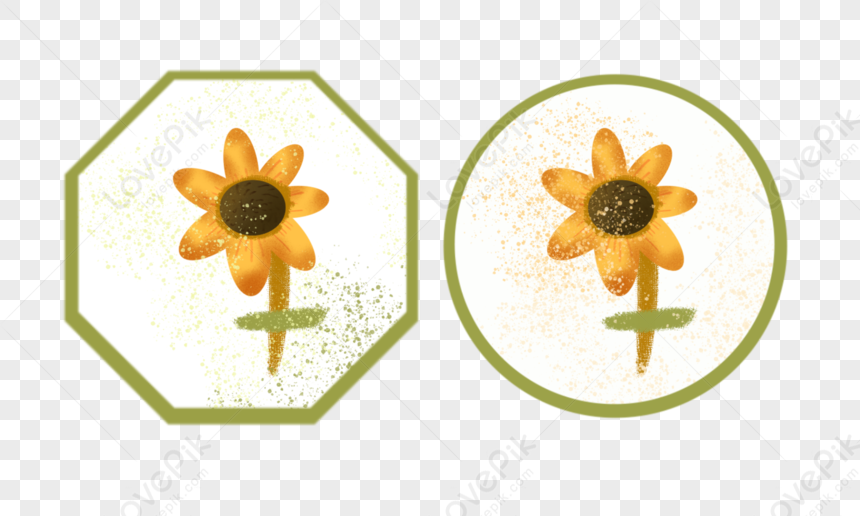 Material Del Borde Del Patrón De Girasol PNG Imágenes Gratis - Lovepik