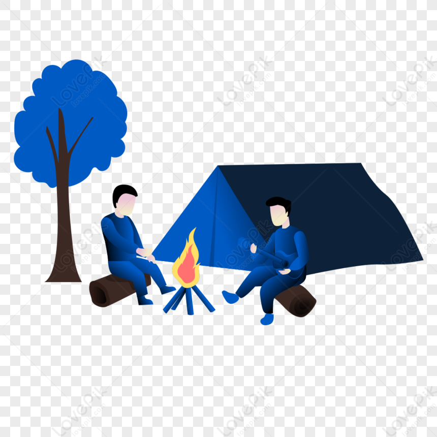 people camping clipart pictures