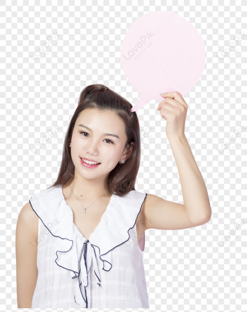 Young Babae Na May Hawak Na Text Box Larawannumero Ng Graphicsformat Ng Larawan Png 3068