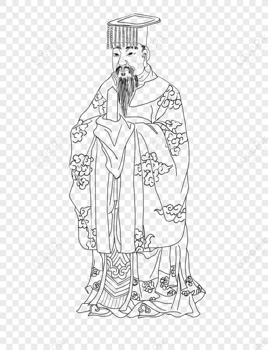 Китайский Император рисунок