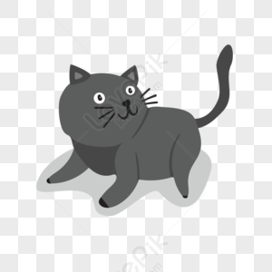 Grey Cat Cartoon Images, Hd Pictures For Free Vectors Download - Lovepik.Com
