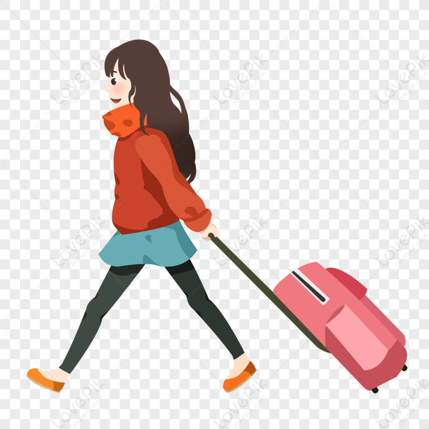 Cartoon Girl In Cotton Coat Illustration PNG Transparent Image And ...